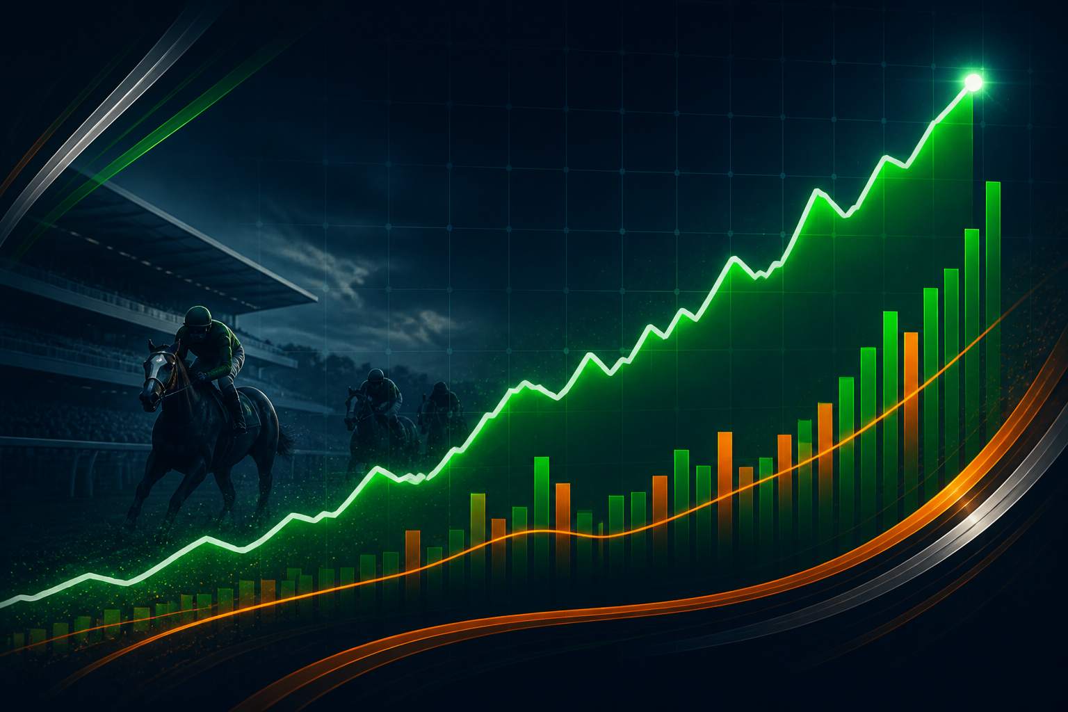 Rising bankroll growth chart for 6pt Plan
